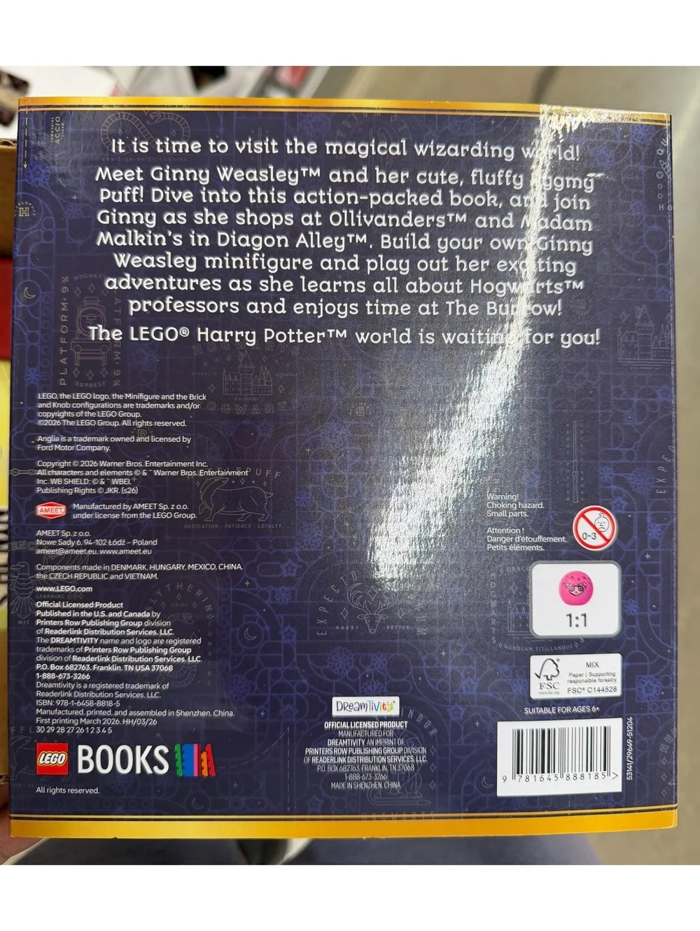 LEGO Harry Potter Playtime Companions Ginny Weasley and Accessories Book Set